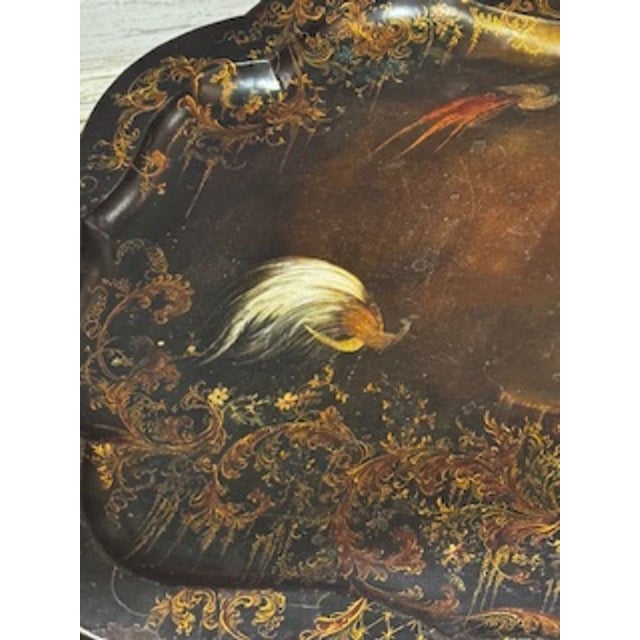 English Early 20th C English Tole Low Table For Sale - Image 3 of 7
