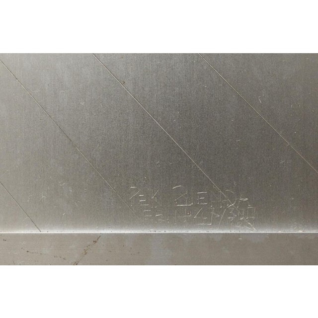 Peck Blenda, Geometric Composition, Work on Aluminum Panel, 1970s For Sale - Image 3 of 6