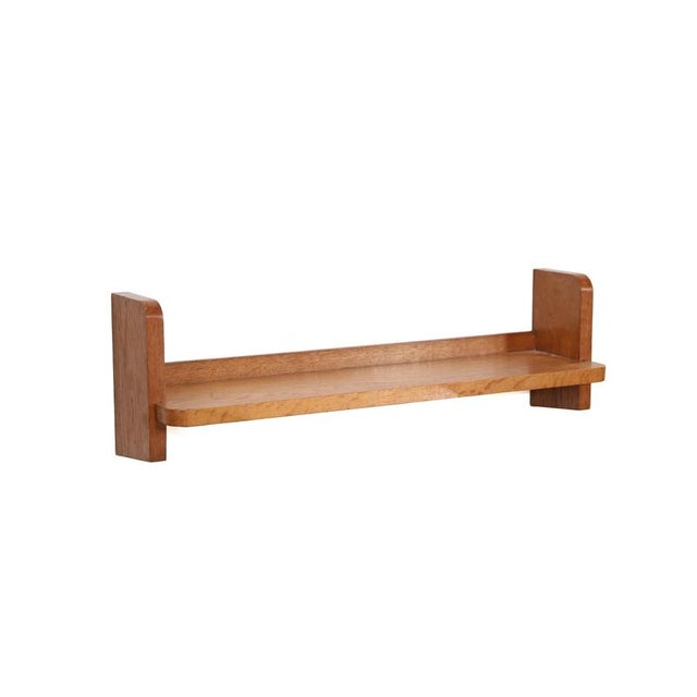 Mid-Century Modern Brutalist Wall Shelf in Oak, 1950s For Sale - Image 3 of 3