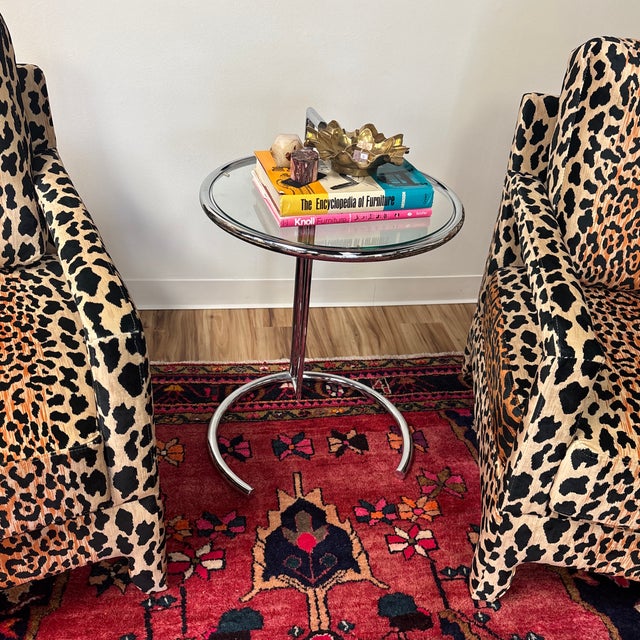 Chrome 1960s Eileen Gray’s E-1027 Style Tubular Chrome Side Table For Sale - Image 8 of 9