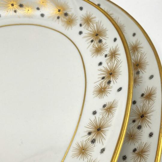 Vintage Mid-Century Modern Edelstein Bavaria Set of Two Oval Platters "Starlight" Pattern For Sale - Image 9 of 18