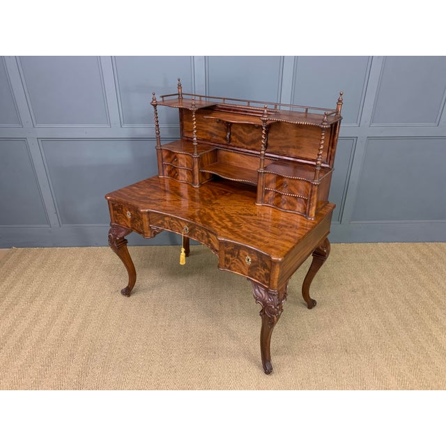 A splendid French mahogany writing desk from the Napoleon III period. Of generous proportions and very well constructed in...