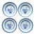 Vintage Jingdezhen Chinese Rice Grain Porcelain Dinner Plates - Set of 4 For Sale