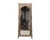 Antique Indian Bleached Teakwood Archway, C. 1900, With a Mirror Added on Iron Legs For Sale - Image 4 of 5