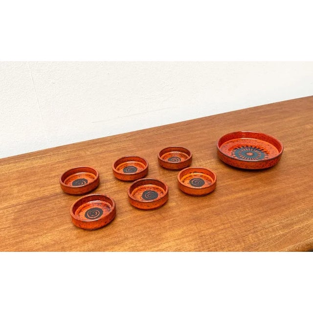 Mid-Century Ceramic Bowls, Set of 7, in Very Good conditions. Designed 1960 to 1969