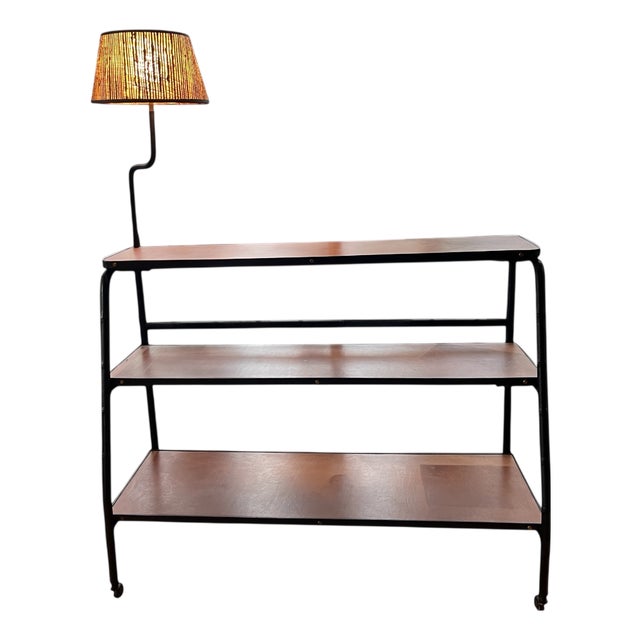 Vintage Stitched Leather Bookcase by Jacques Adnet, 1950s For Sale