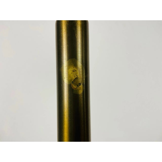 1950s Italian Midcentury Brass 3-Arm Chandelier in the style of Stilnovo, Italy, 1950s For Sale - Image 5 of 8