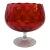 1950s Empoli Glass Red Vase For Sale