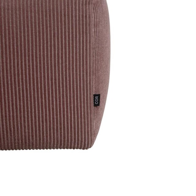 Textile Set of Fabric Corduroy Moss Three-Seater Sofa and Ottoman in Pink Mauve Sofa from COR For Sale - Image 7 of 14
