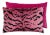 The House of Scalamandré Tigre/velvet Lumbar Pillow, Red, 22 X 14 For Sale