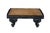 This low-profile rectangular footstool showcases an intricately woven cane top set into a deeply detailed, solid ebony...