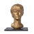 Realism Sendelbach Signed Gold Painted Clay Bust of Young Boy on Slate Base For Sale - Image 3 of 12