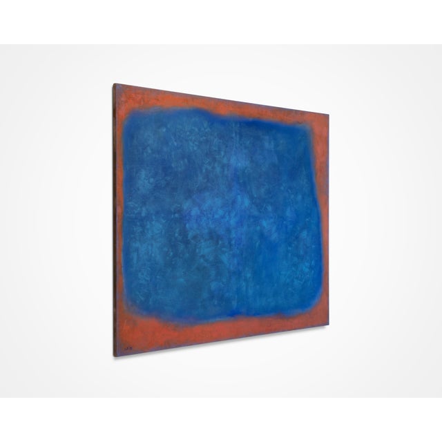 Abstract Large 4x5 Vintage Abstract Painting on Canvas, 1978 For Sale - Image 3 of 8