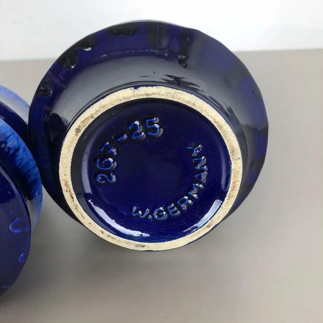 Fat Lava Ceramic Model 267 Vases from Scheurich, Germany, 1970s, Set of 2 For Sale - Image 18 of 18