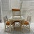 1980s White Rattan Bamboo Table and Chair Set with Flip Top to Expand From Game Size to Dining Table - Set of 5 For Sale - Image 13 of 13