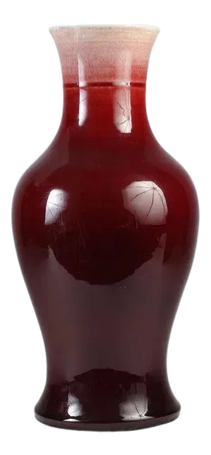 19th Century Chinese Porcelain Sang de Boeuf Oxblood Baluster Shaped Vase