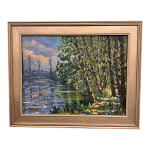 1950's J. Gowan Signed Oil on Canvas