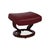 Set of Leather Atlantic Recliner and Ottoman in Red Genuine Leather from Stressless For Sale - Image 9 of 18