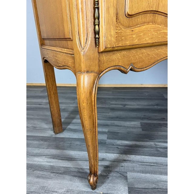 Brown French Louis Style Oak Dressing Table with Mirror For Sale - Image 8 of 13