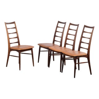 Lis Dining Chairs in Rosewood by Niels Koefoed, Denmark, 1960s, Set of 4 For Sale