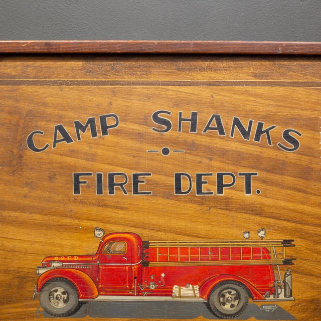 Industrial Vintage World War Ll Camp Shanks Fire Dept. Hand-Painted Equipment Award Sign, 1944-1947 For Sale - Image 3 of 10