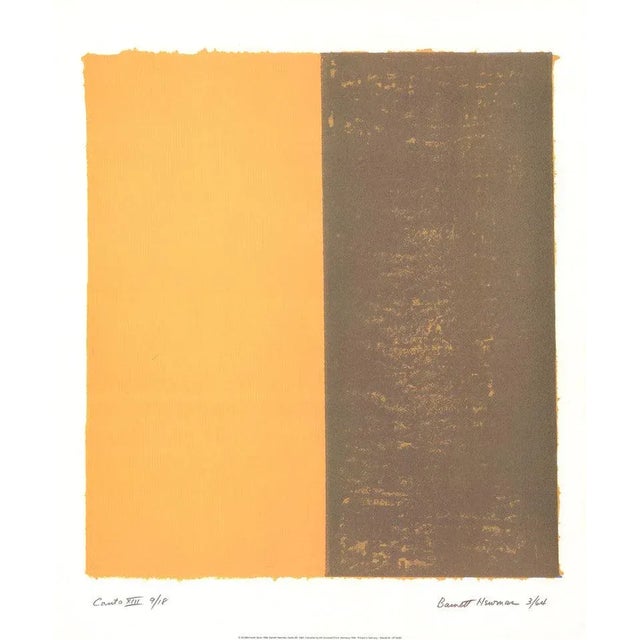 Artist: Barnett Newman Title: Canto XIII Year: 1998 Signed: No Medium: Offset Lithograph Paper Size: 23.5 x 19.5 inches (...