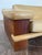 1970s Vintage 1980’s Italian and Walnut Sculptural Leather Loveseat For Sale - Image 5 of 18