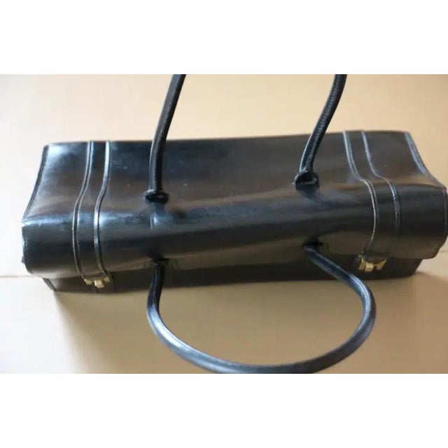 Black Leather Hermes Drag Bag by Hermès for Hermès, Unkns For Sale - Image 10 of 18