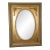 Fine Quality Carved Late Victorian Era Gilded Beveled Oval in Rectangle Mirror For Sale