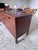 Wood Mid Century Modern Walnut Credenza With Black Accent Pulls For Sale - Image 7 of 8