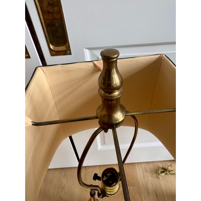 Signed Domenico Poloniato Monumental Chinoiserie Figural Lamps With Original Pagoda Shades - A Pair For Sale - Image 11 of 11