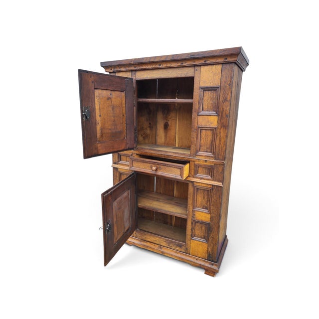 Baroque 18th Century Baroque Oak Geometric Cabinet For Sale - Image 3 of 7