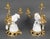 Pair of candelabra, napoleon iii period, 19th century, in gilt bronze and japanese porcelain, topped with falcons and...