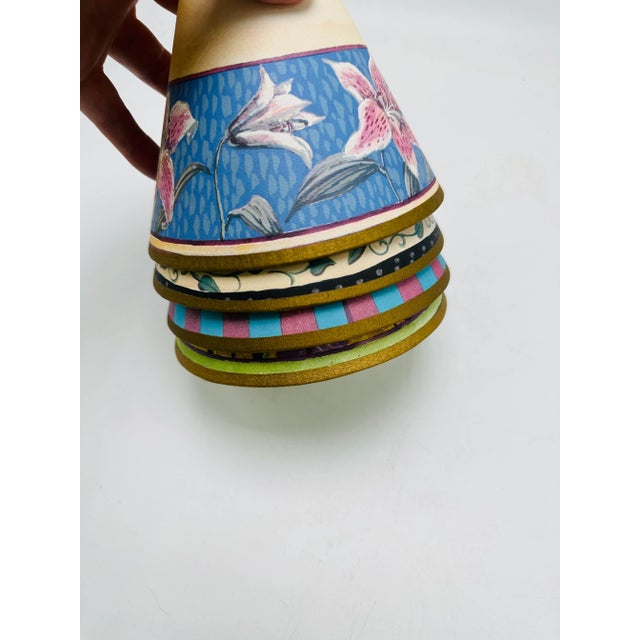 Textile Lampshades in the Manner of Mackenzie Childs For Sale - Image 7 of 7