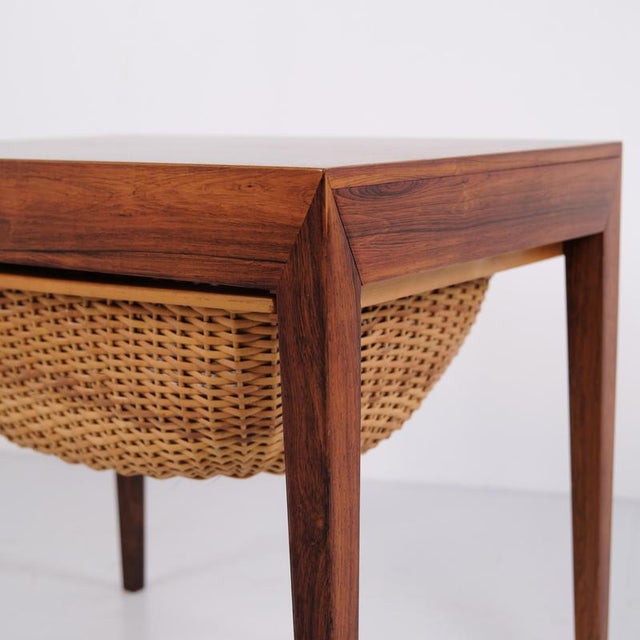 Model 40 Rosewood Side Table by Severin Hansen for Haslev Møbelfabrik, 1960 For Sale - Image 9 of 12