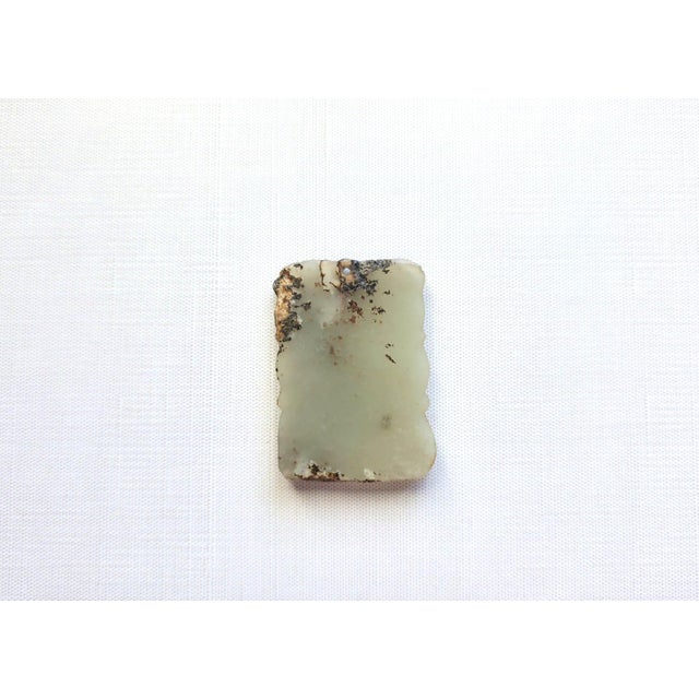 Gemstone Antique Hetian Jade Pendant Amulet, Qing Dynasty, Late 19th Century For Sale - Image 7 of 10