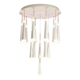 White Meteoriti Di Metallo Chandelier in Aluminum and Acrylic by Jago For Sale