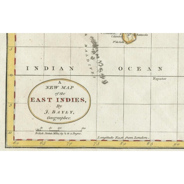 Late 18th Century Map of the East Indies India, Siam, Philippines, Java, Borneo and Ganges, 1782 For Sale - Image 5 of 10