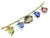 Mid 20th Century Multi-Color Enamel 5 Fish 14k Yellow Gold Charms Chain Bracelet For Sale - Image 4 of 7