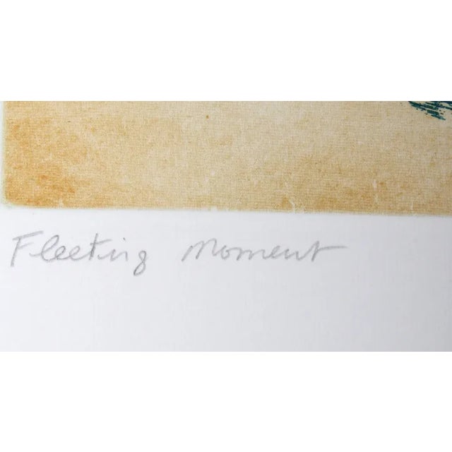 Mid-Century Modern Olga Poloukhine "Fleeting Moment" Aquatint Etching For Sale - Image 3 of 3