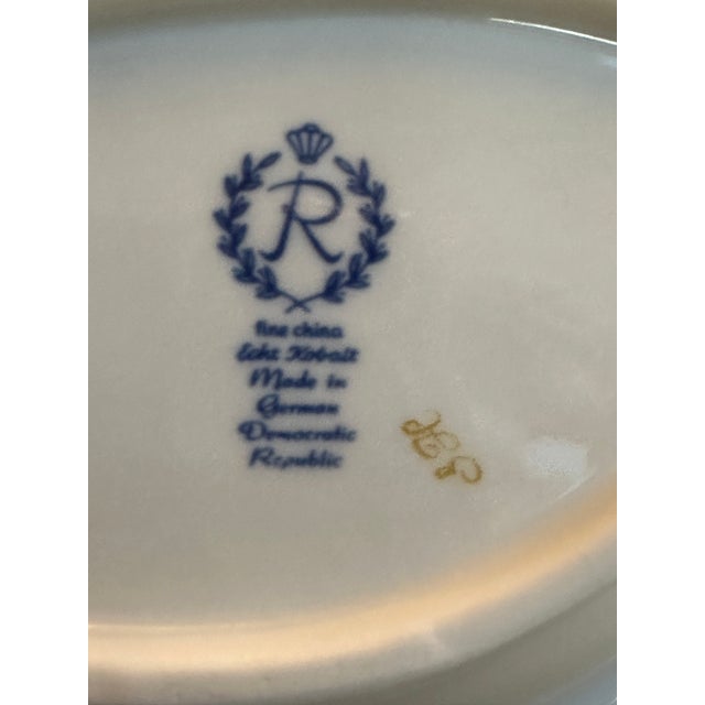 Reichenbach Germany D.R. Echt Kobalt "German Roses" pattern 3 Section serving dish, beautiful and unique piece of pottery...