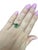 Agl 2.89 Carat Unheated Demantoid Garnet Ring, Platinum, Size 6.5 For Sale - Image 4 of 5