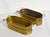 Mid 20th Century Vintage Brass Herb Planters With Blue & White Ceramic Handles - A Pair For Sale - Image 5 of 12