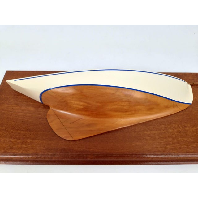 1990s Handcrafted Half-Model of the Le Dourduff-en-Mer Decorative Boat Half Hull Plaque, 1990s For Sale - Image 5 of 10