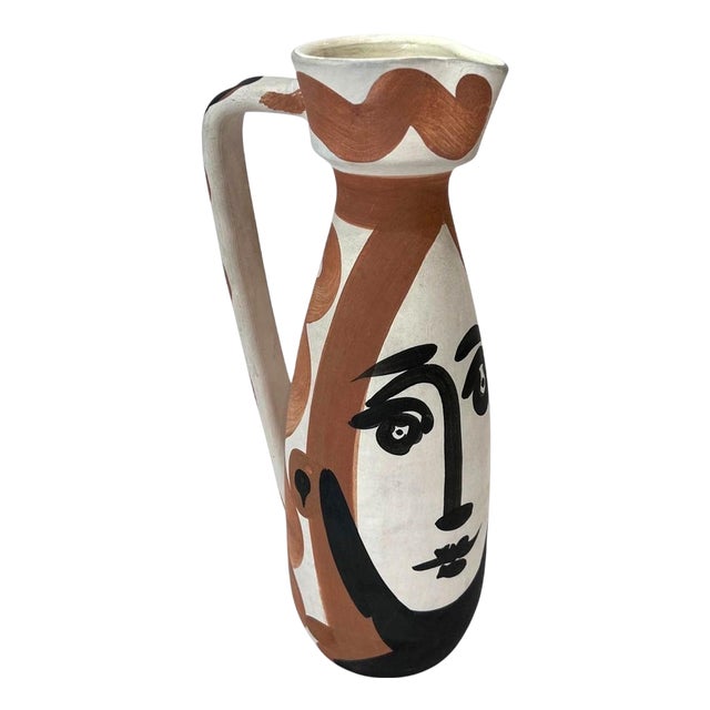 Visage Pitcher from Madoura, 1955 For Sale