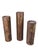 1960s Brutalist Torched Cut Copper Metal Pillar Candle Holders-Set of 3 For Sale In Charlotte - Image 6 of 12