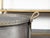 Metal Pair of Trouvailles Metal and Brass Side Tables with Swan Necks and Doors For Sale - Image 7 of 11