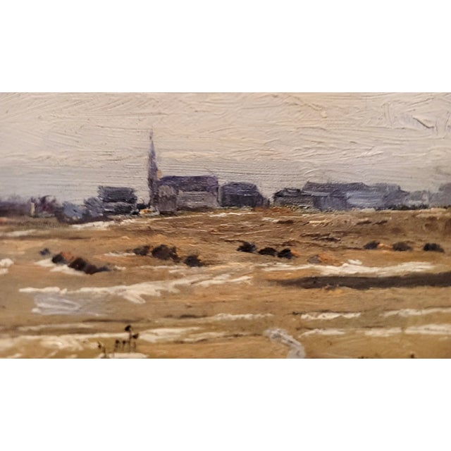 1900 - 1909 Max Gundlach -1904 View of Indian Hill & Roger Park in Chicago-Oil Painting For Sale - Image 5 of 7