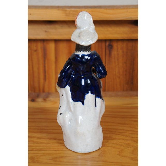 Mid 19th Century Antique Staffordshire Scottish Highlander Huntsman Bow Deer Stag Figurine For Sale - Image 5 of 11