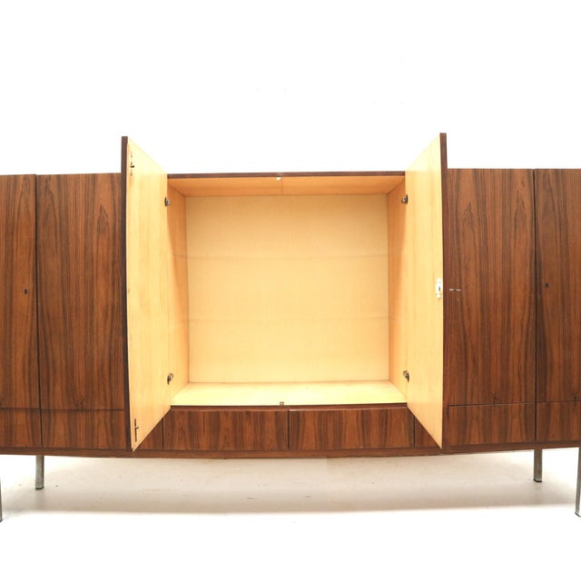 Mid-Century Modern Large Vintage Rosewood Sideboard with 6 Doors, 1960s For Sale - Image 3 of 9